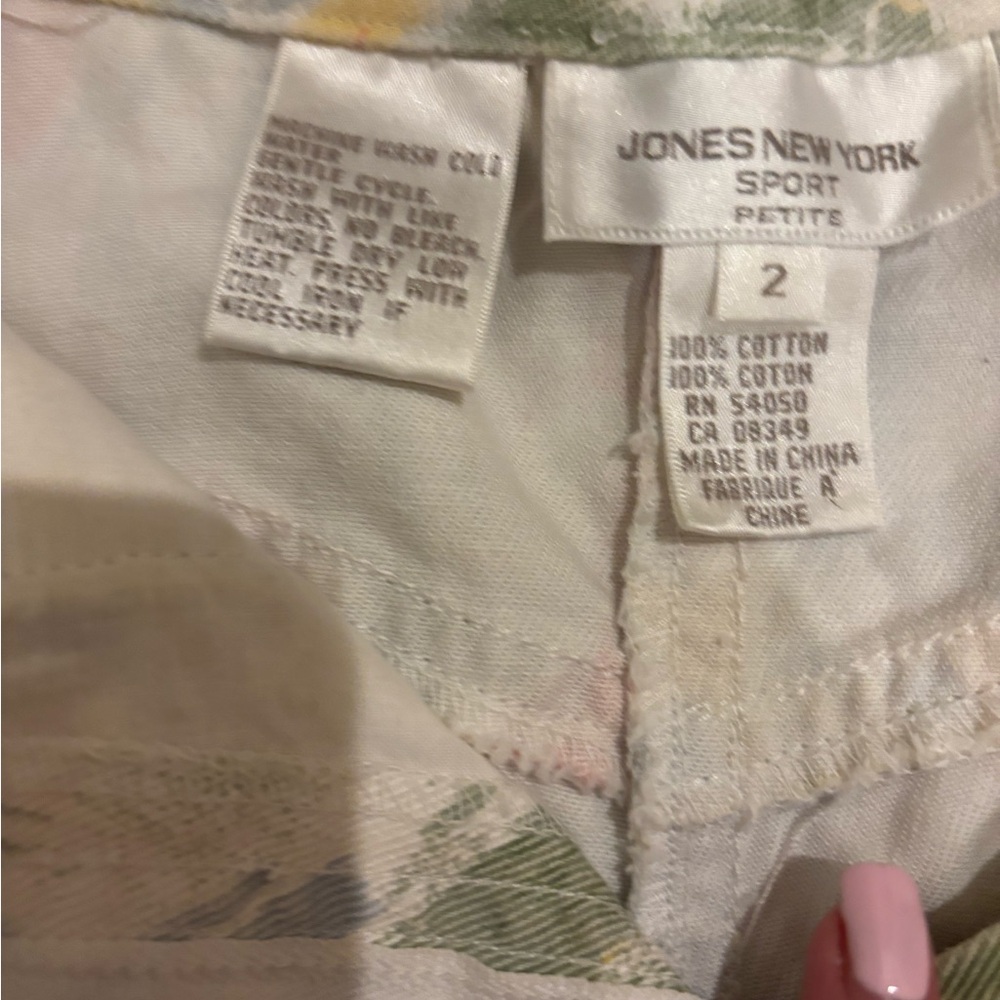 Jones New York Sport Floral Cotton Jacket with 2 matching shorts. 90s petite🎀 - Picture 10 of 15